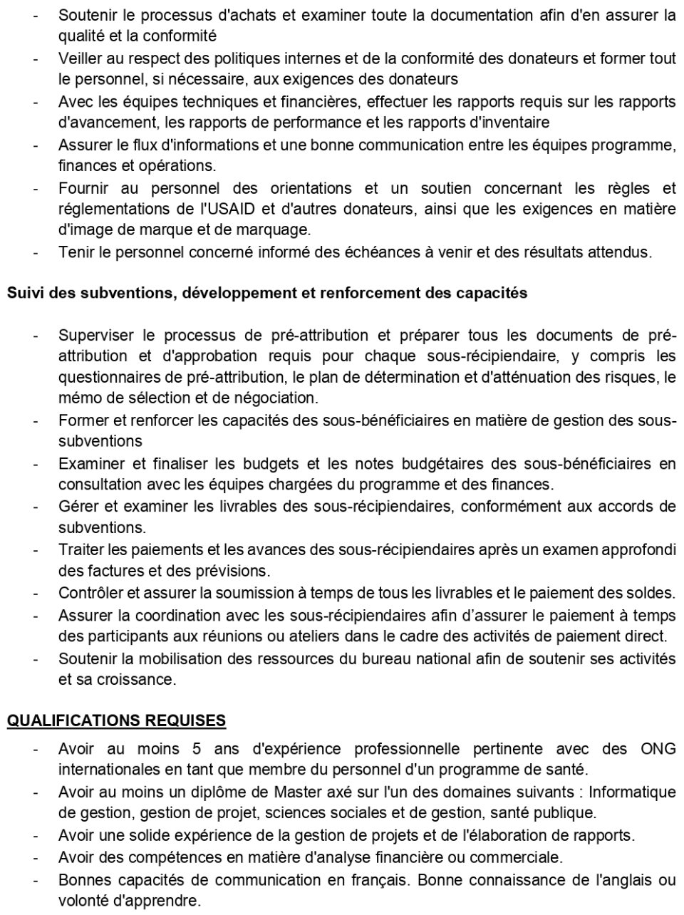 Avis De Recrutement D'un (E) Charge(E) De Soutien Au Programme Mtn / NTD Progam Support Officer | Page 2